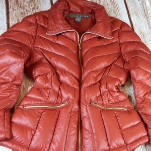 Kenneth Cole Reaction Red Puffer Jacket, Size L